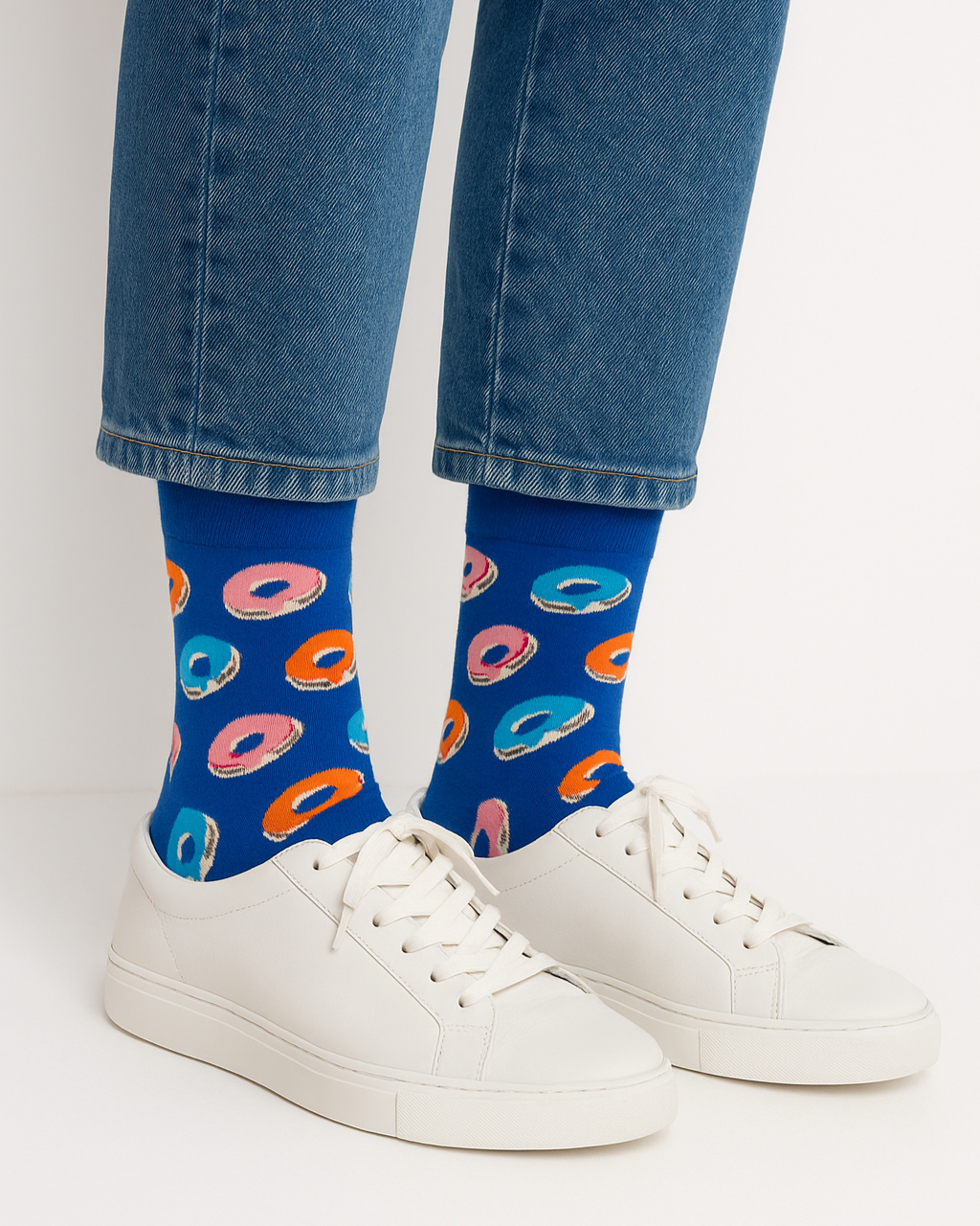 Blue Donut Socks