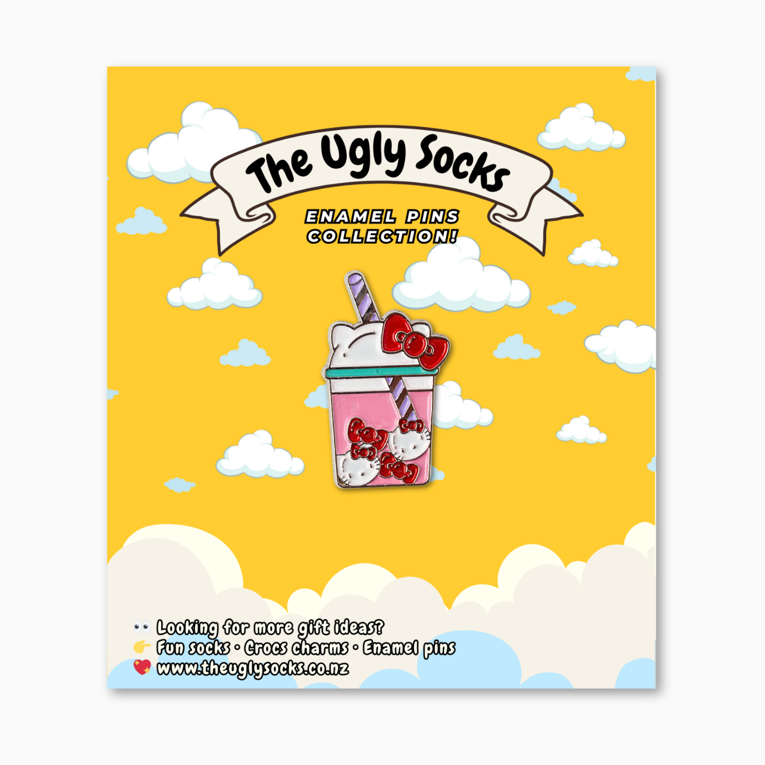 Boba Cat Enamel Pins