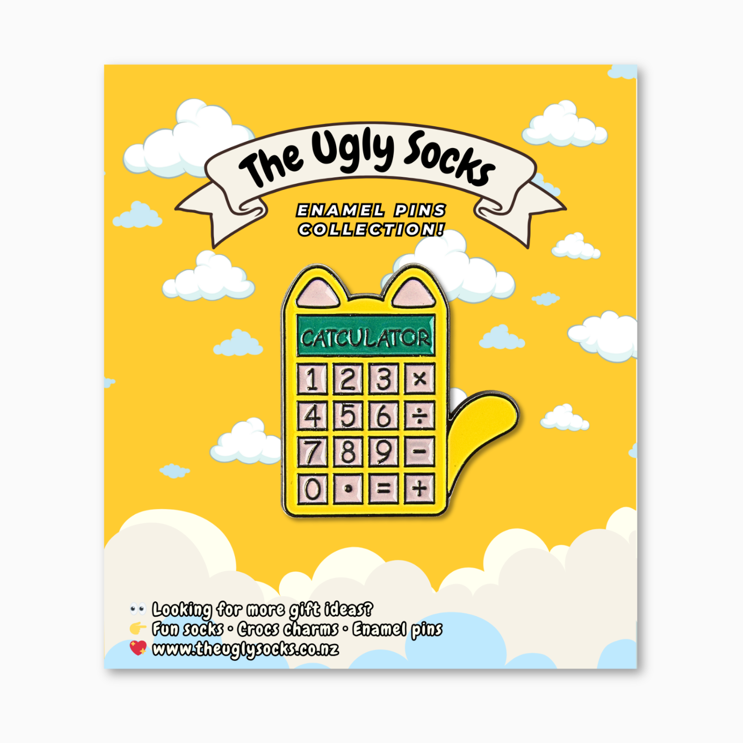 Catculator Enamel Pin