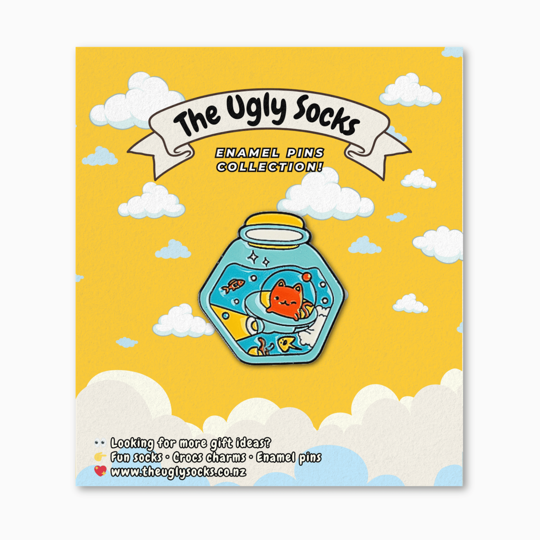 Fish Tank Cat Enamel Pin