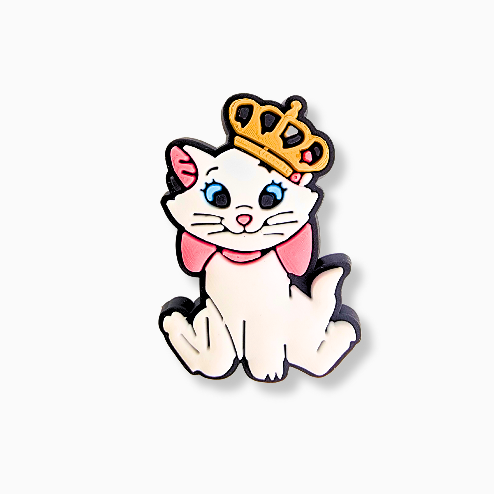 Cat with Crown Shoe Charm