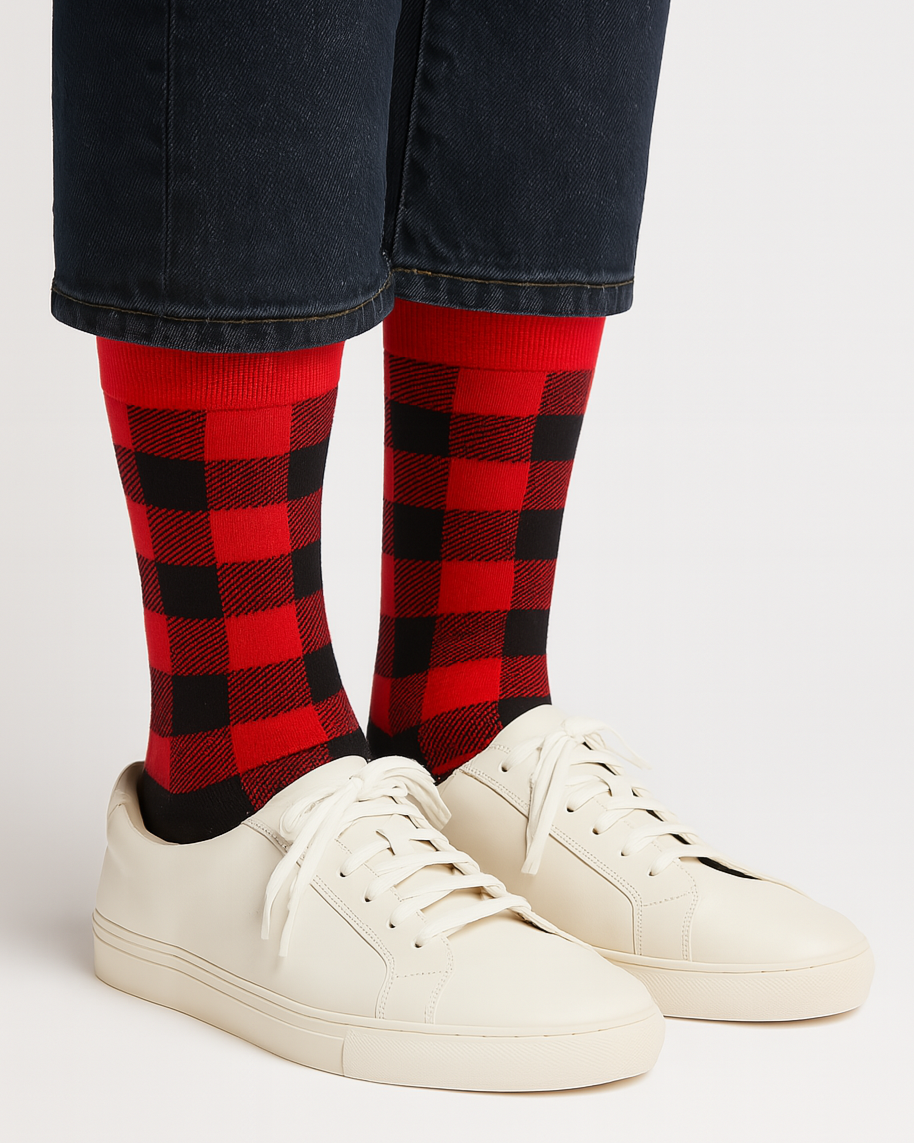 Red Checkered Socks