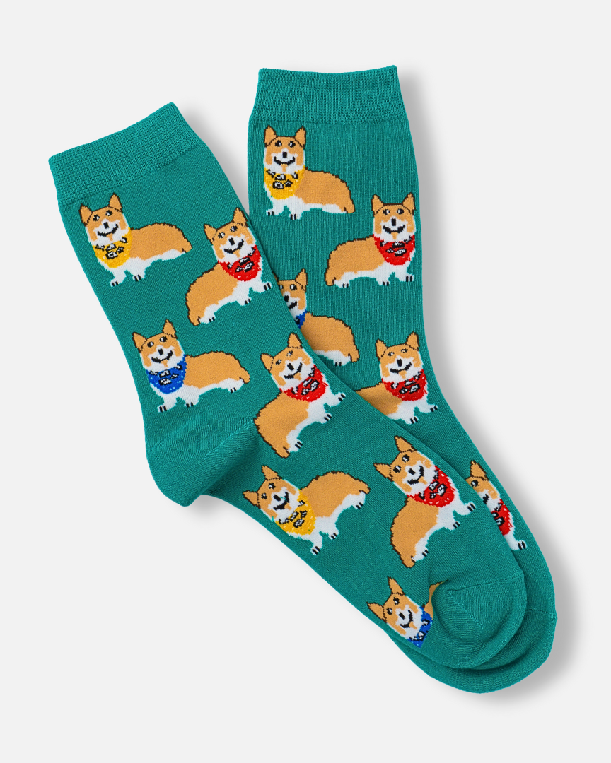 Corgi Print Socks