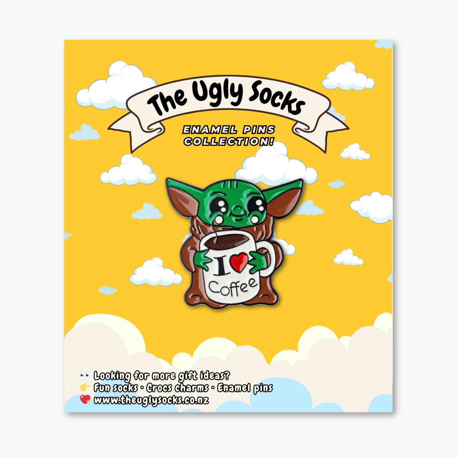Green Baby Jedi Enamel Pin