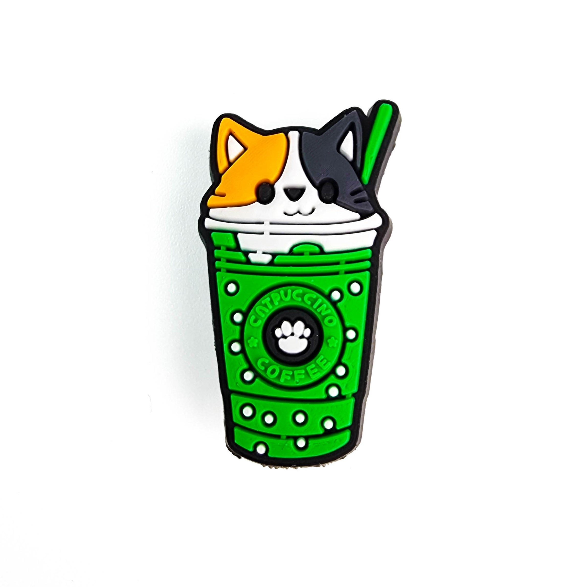 Cat with Coffee Cup Charm