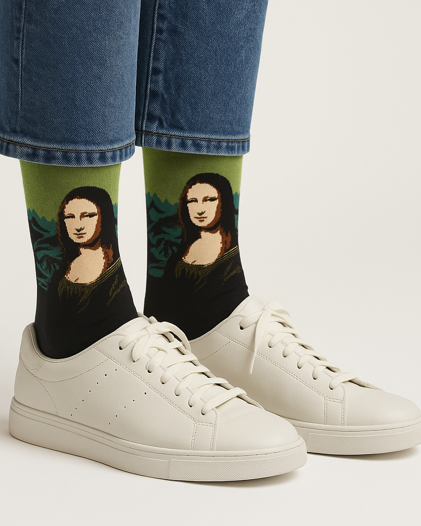 Mona Lisa Printed Socks