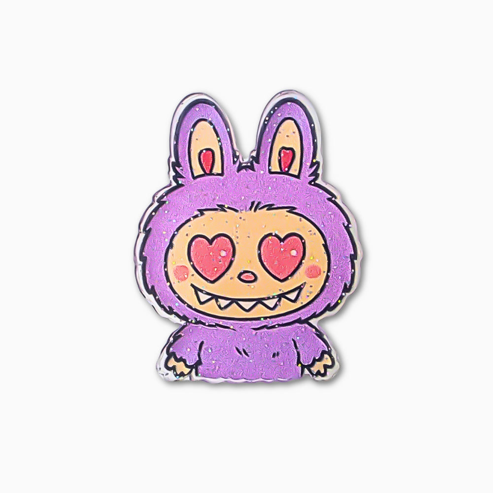 Purple Labubu Acrylic Charm