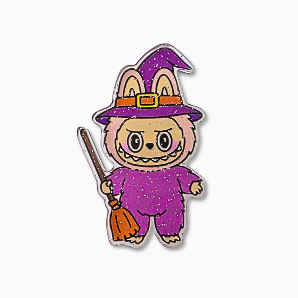 Purple Witch Labubu Acrylic Charm