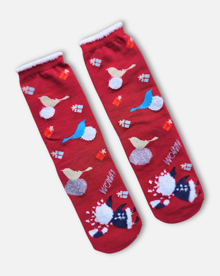 Christmas Birds Socks
