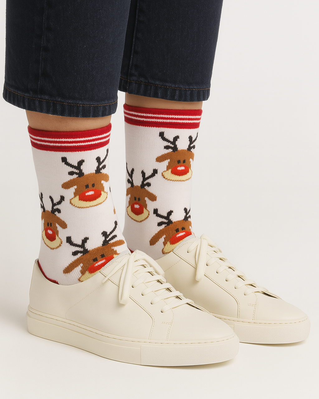 Reindeer Face Socks