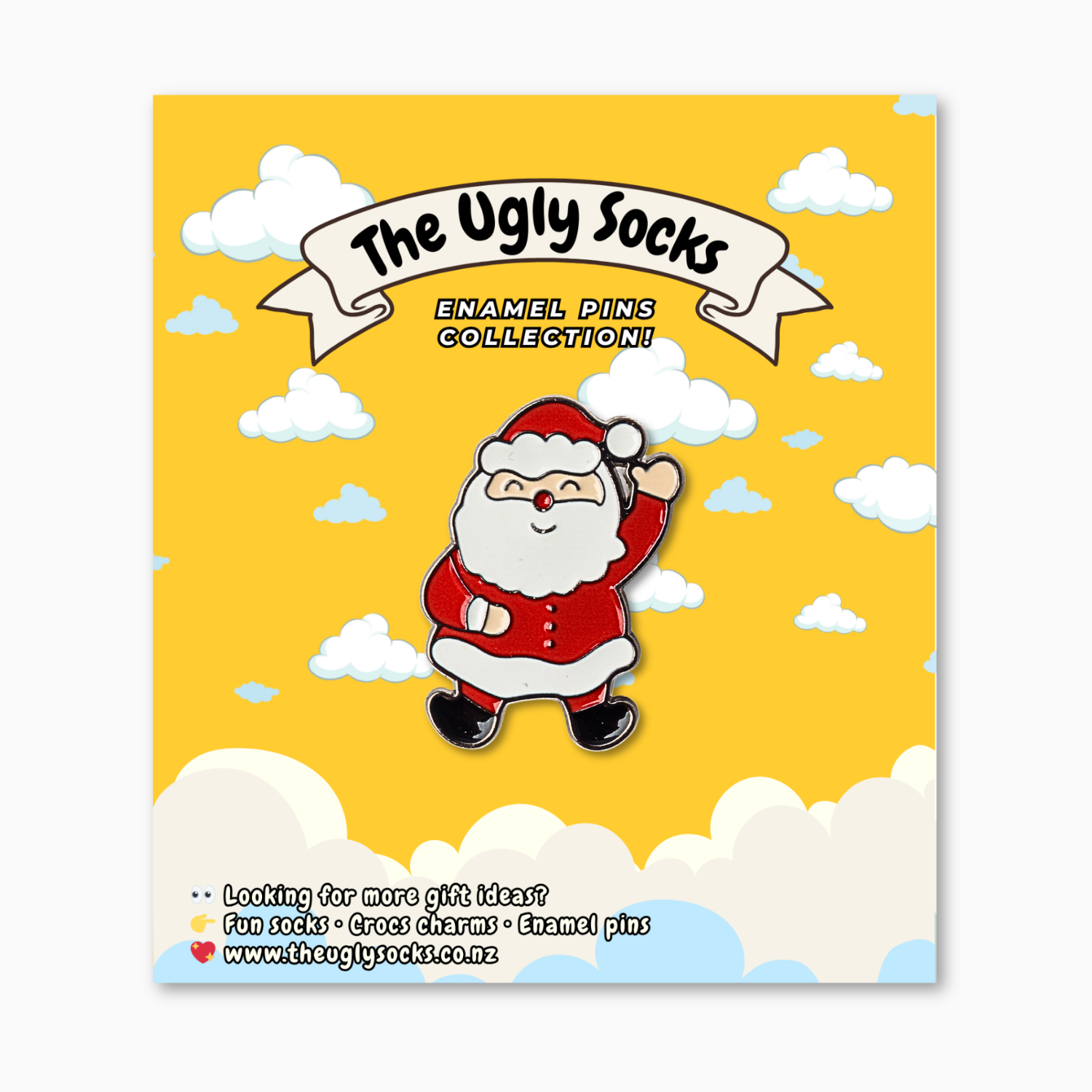 Santa Enamel Pin