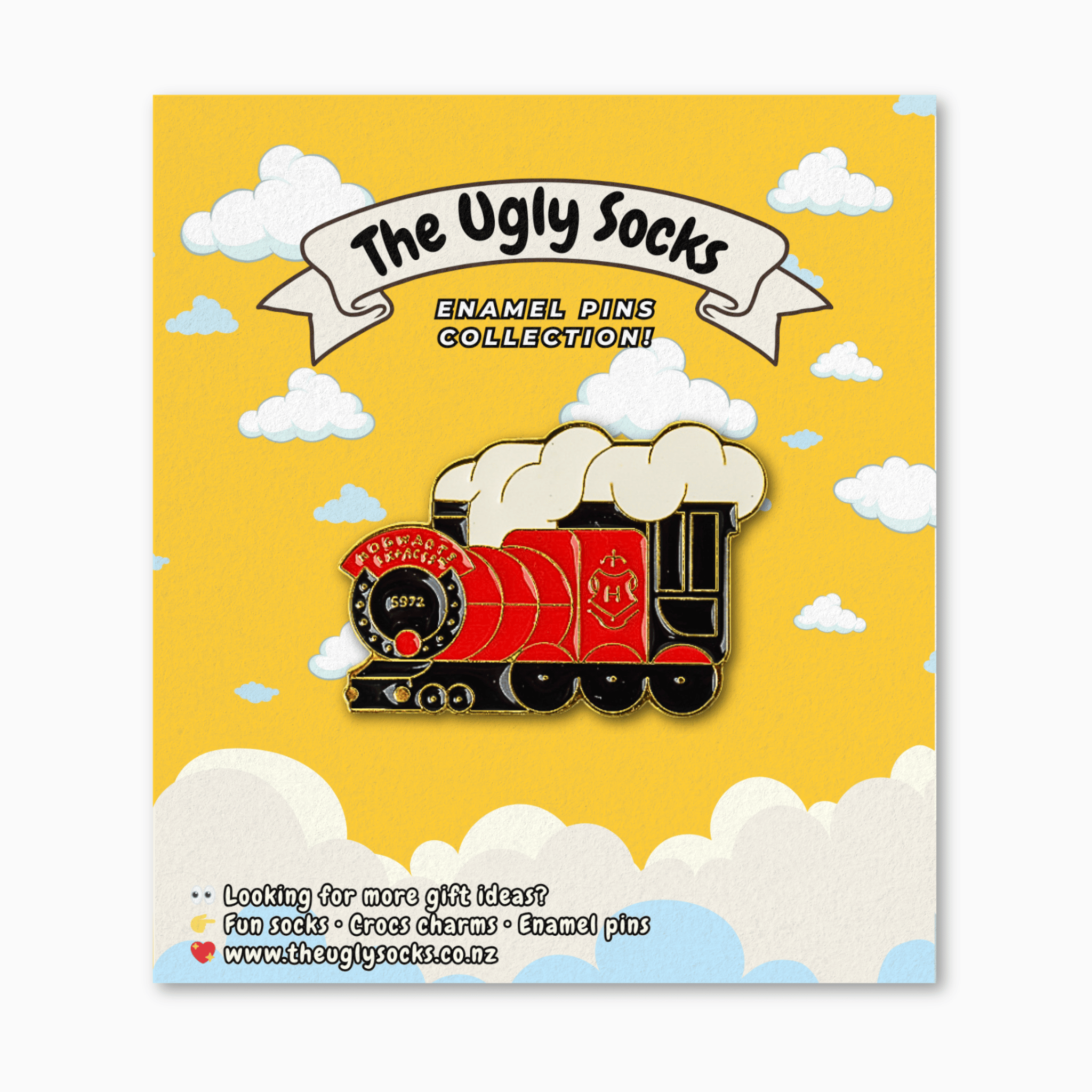 Scarlet Steam Train Enamel Pin