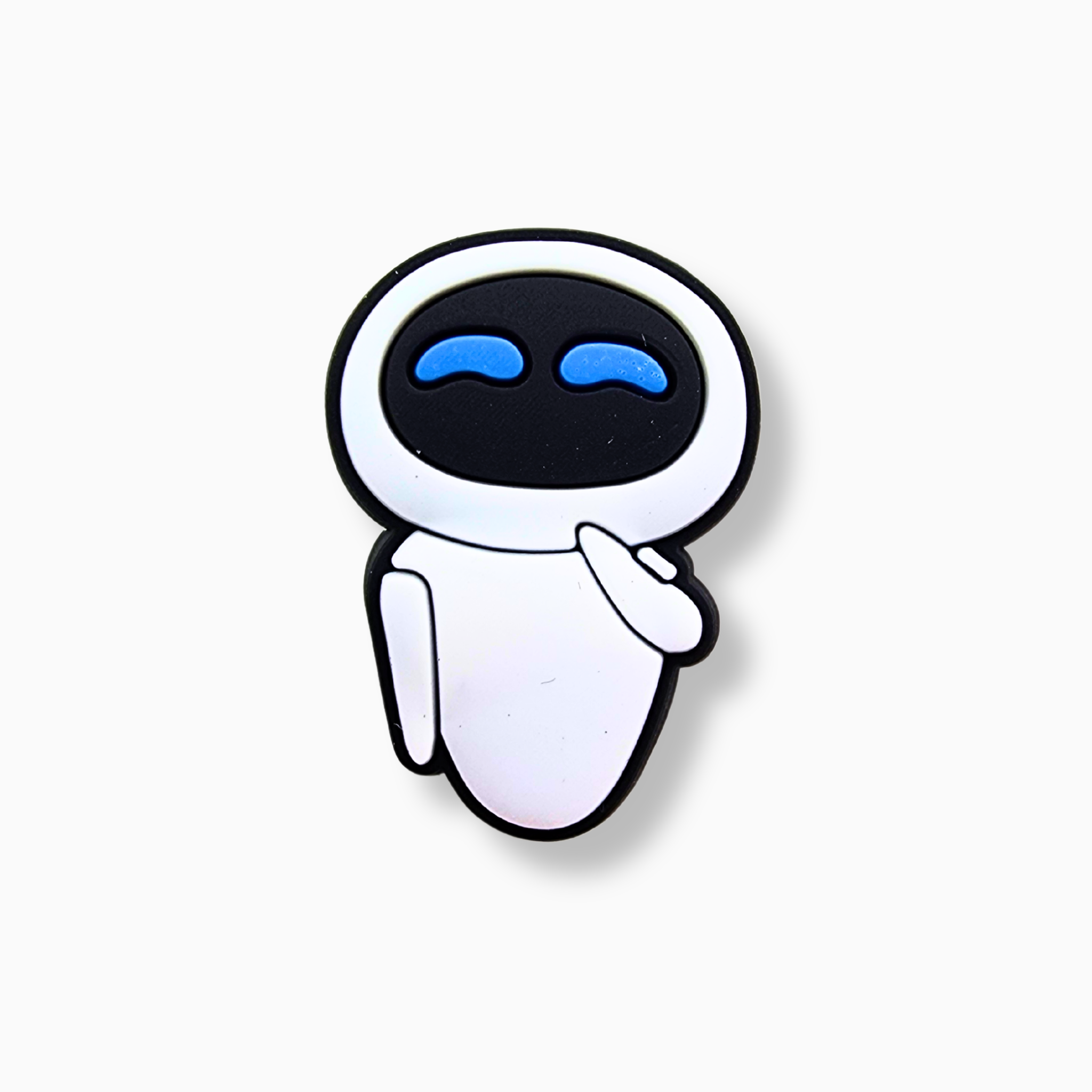 Sleek White Robot Companion Charm