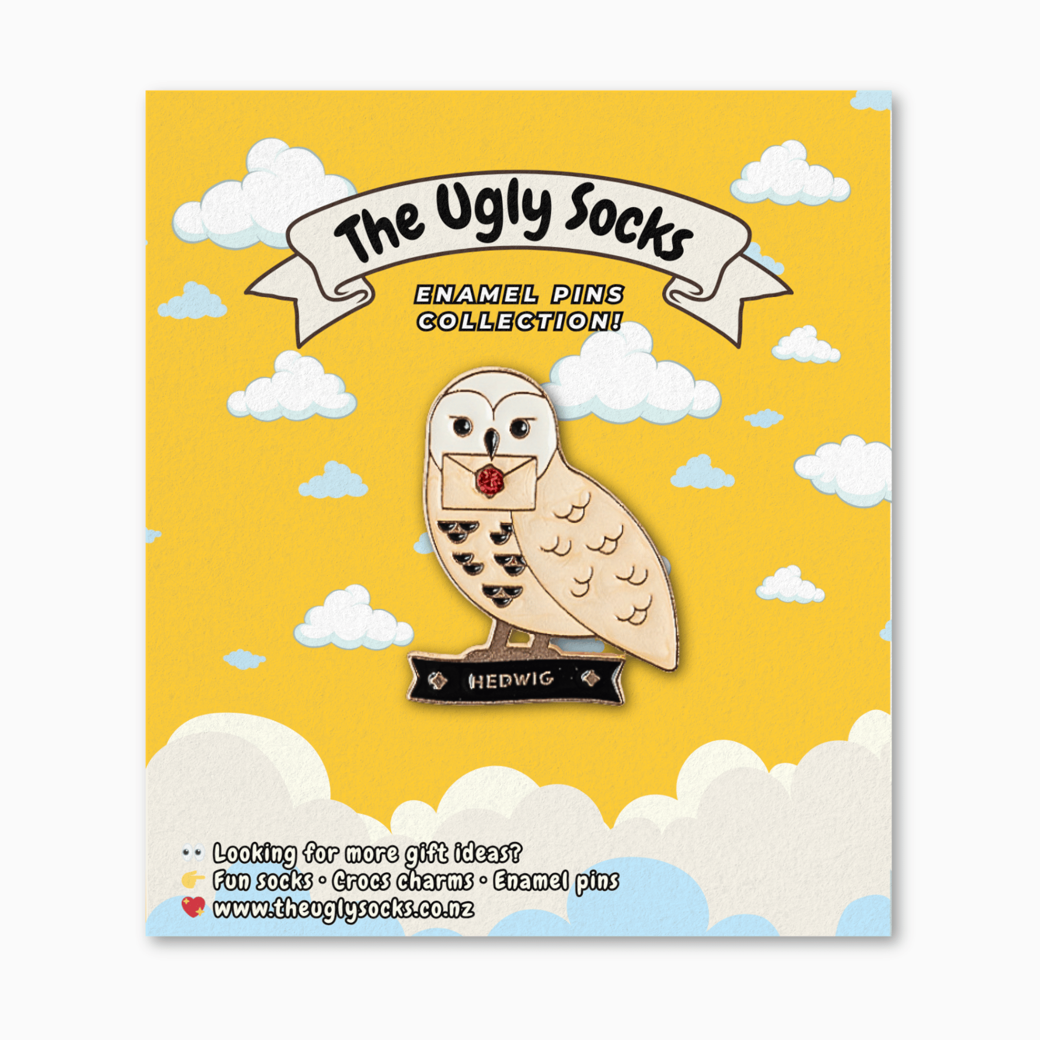 Snowy Owl Companion Enamel Pin