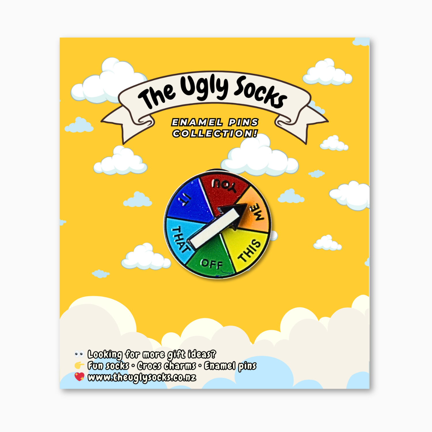 Word Spinner Enamel Pin