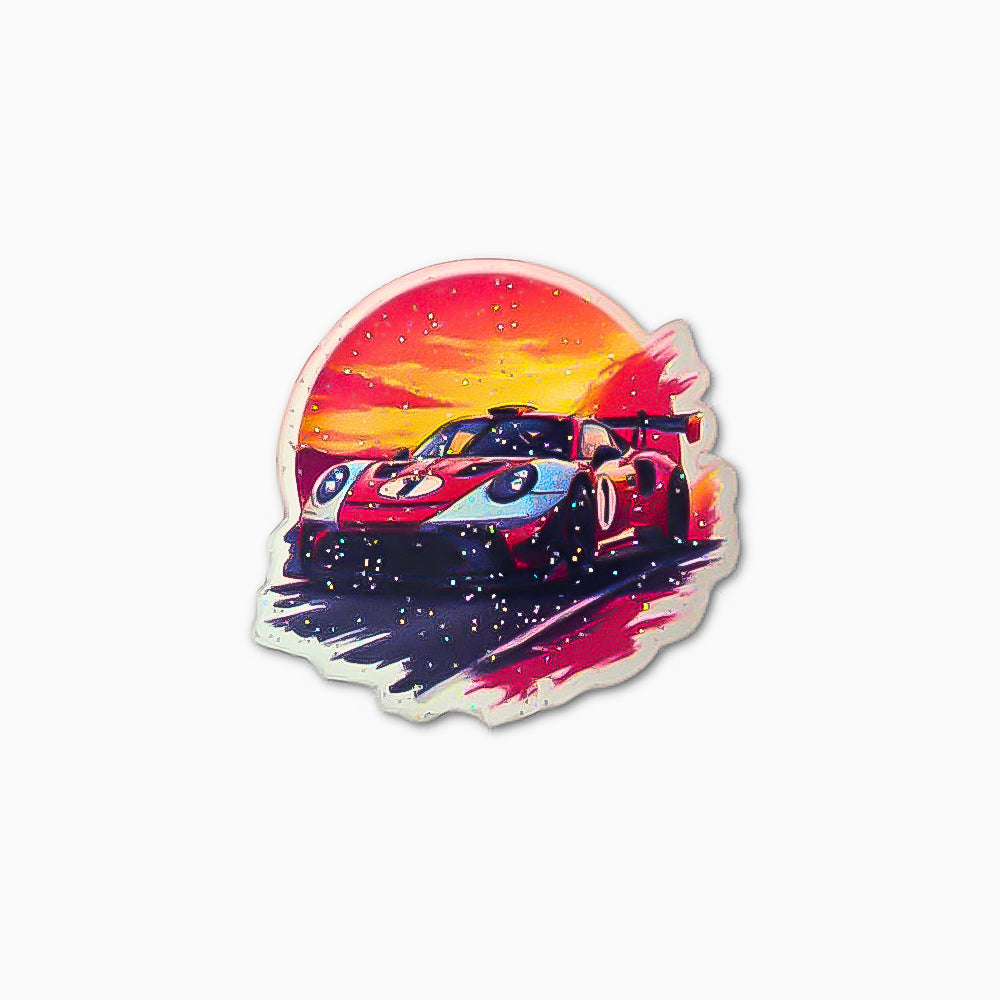 Red Sport Car Acrylic Charm