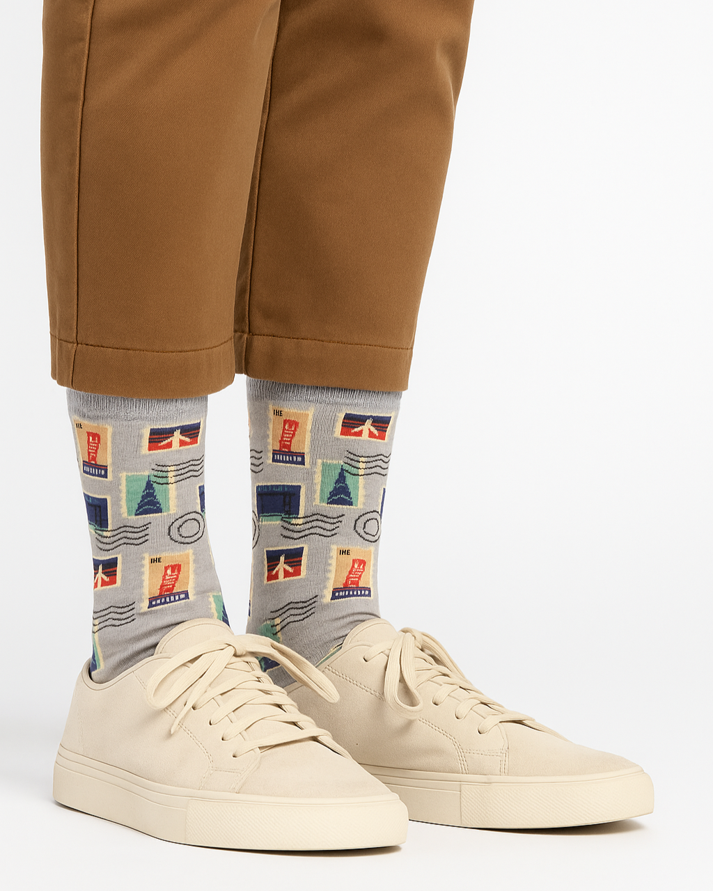 Stamp Print Socks