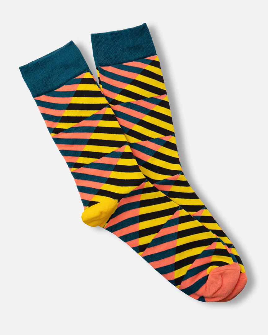 Yellow Zebra Pattern Socks