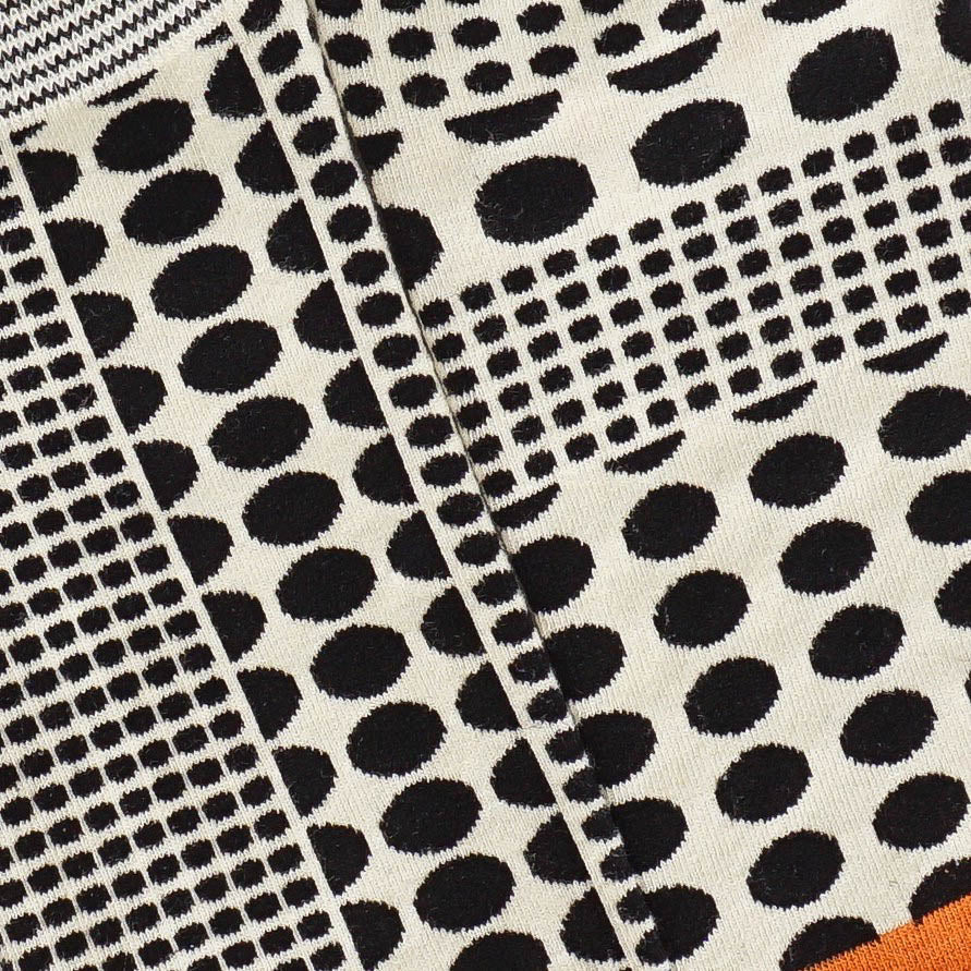 White Abstract Ankle Socks
