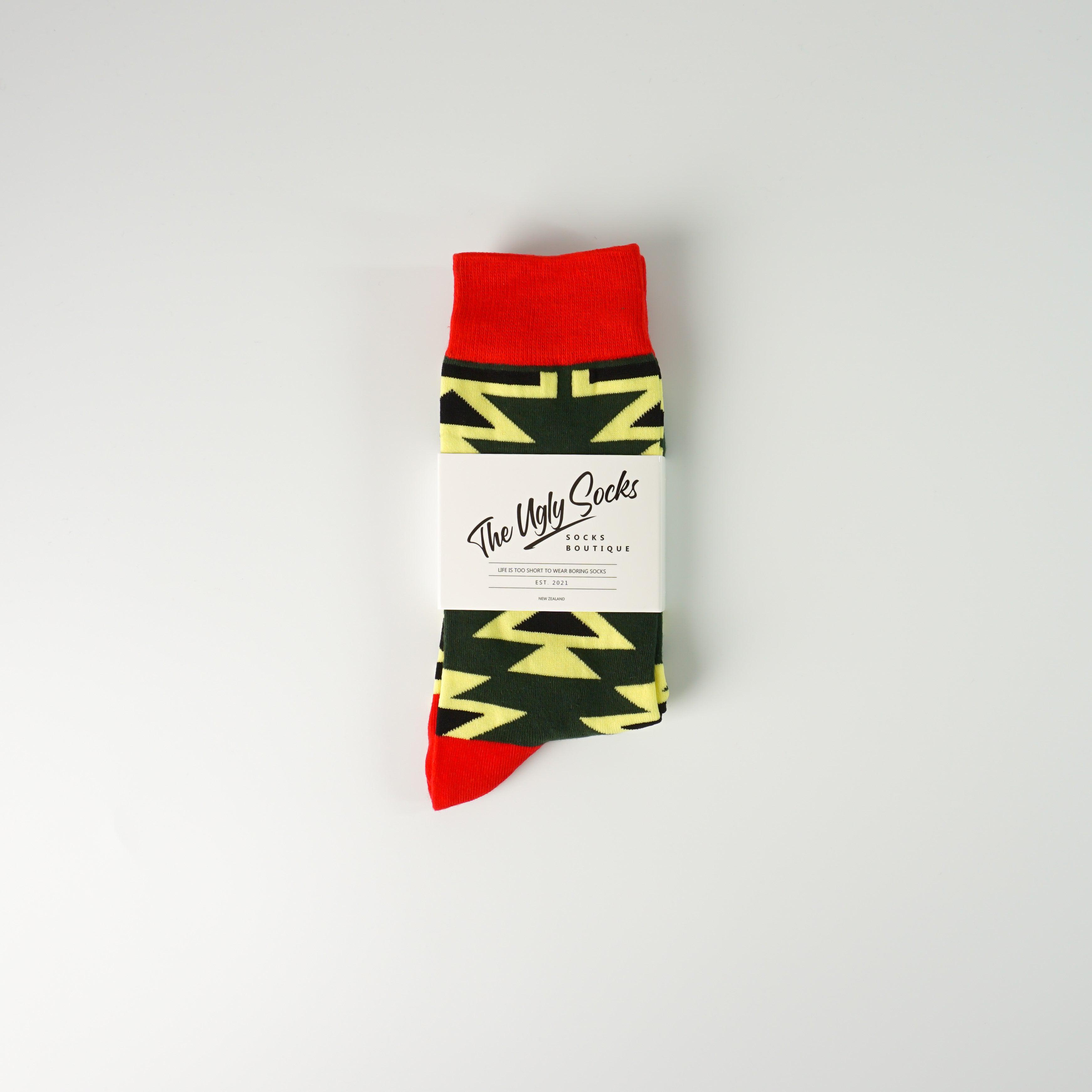 Green Pattern Socks