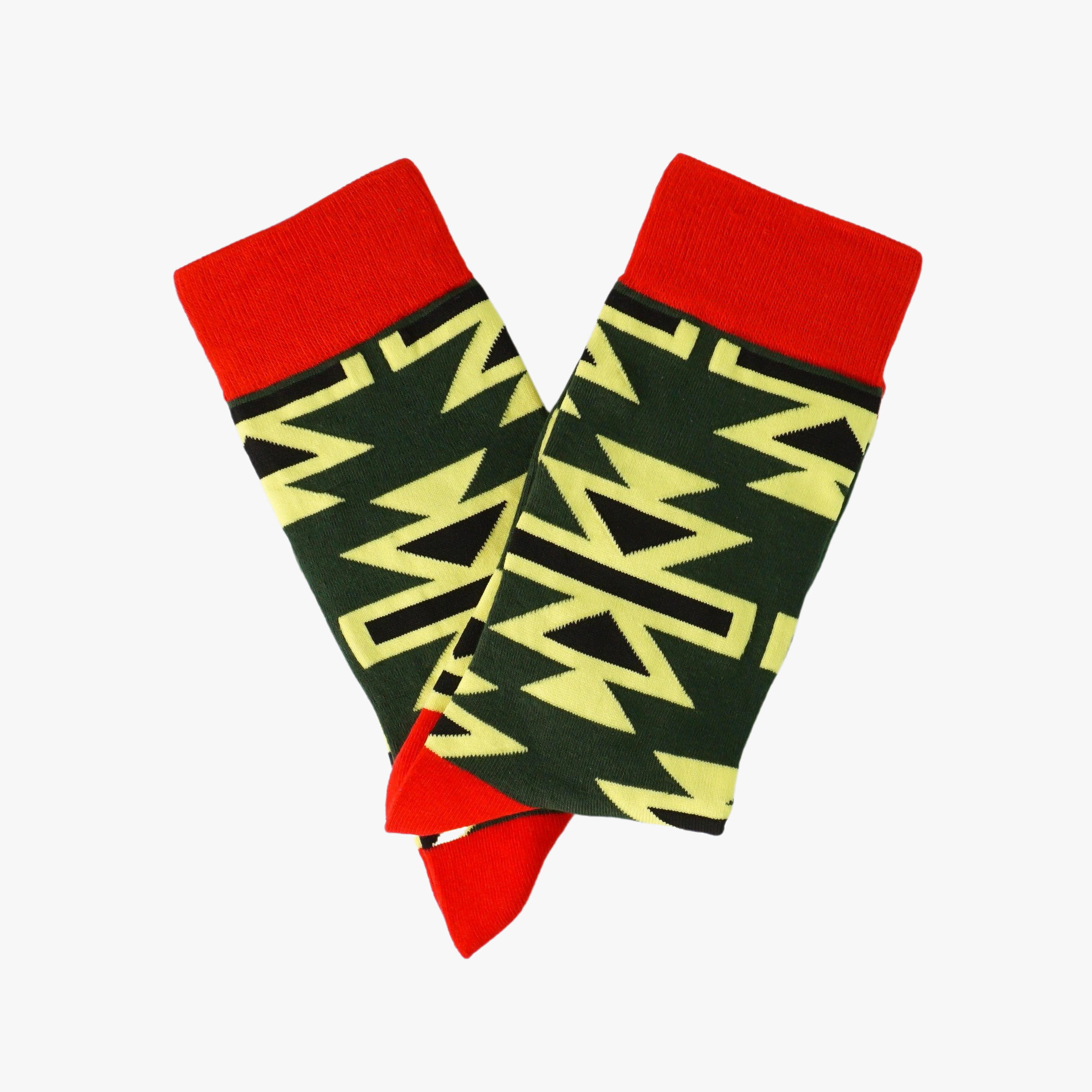 Green Pattern Socks