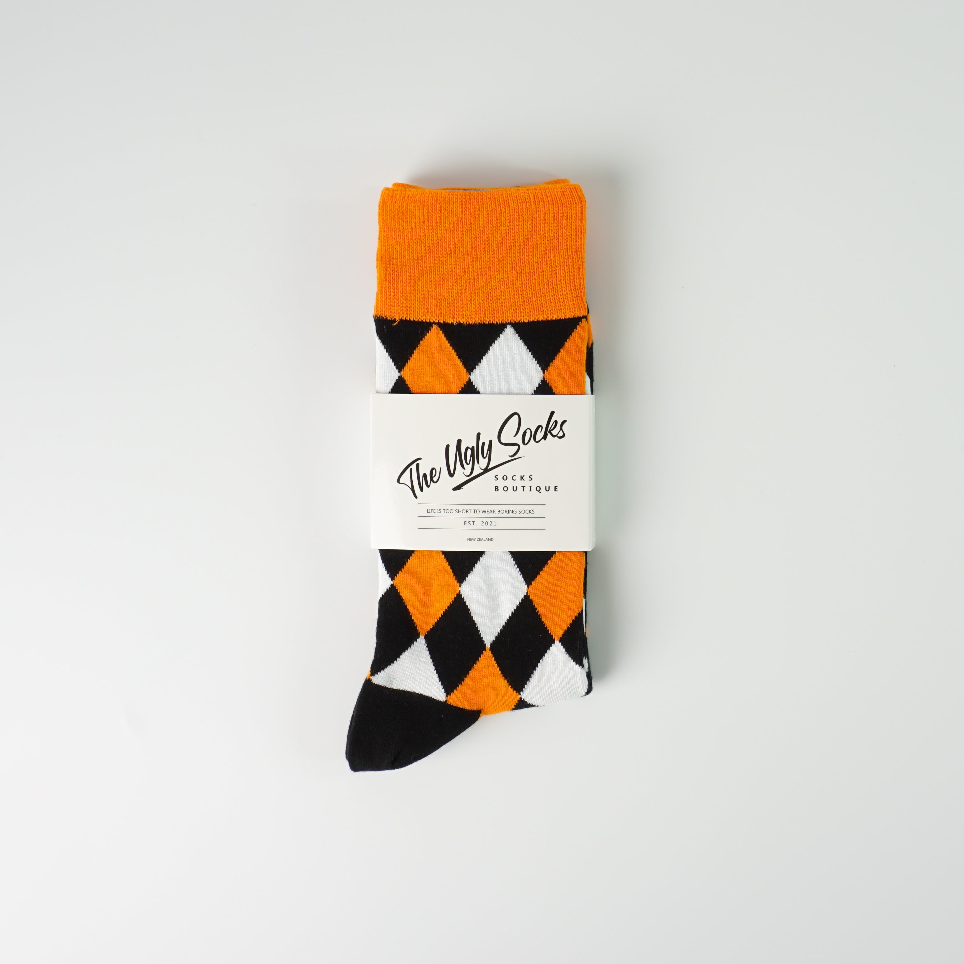 Orange Diamond Socks