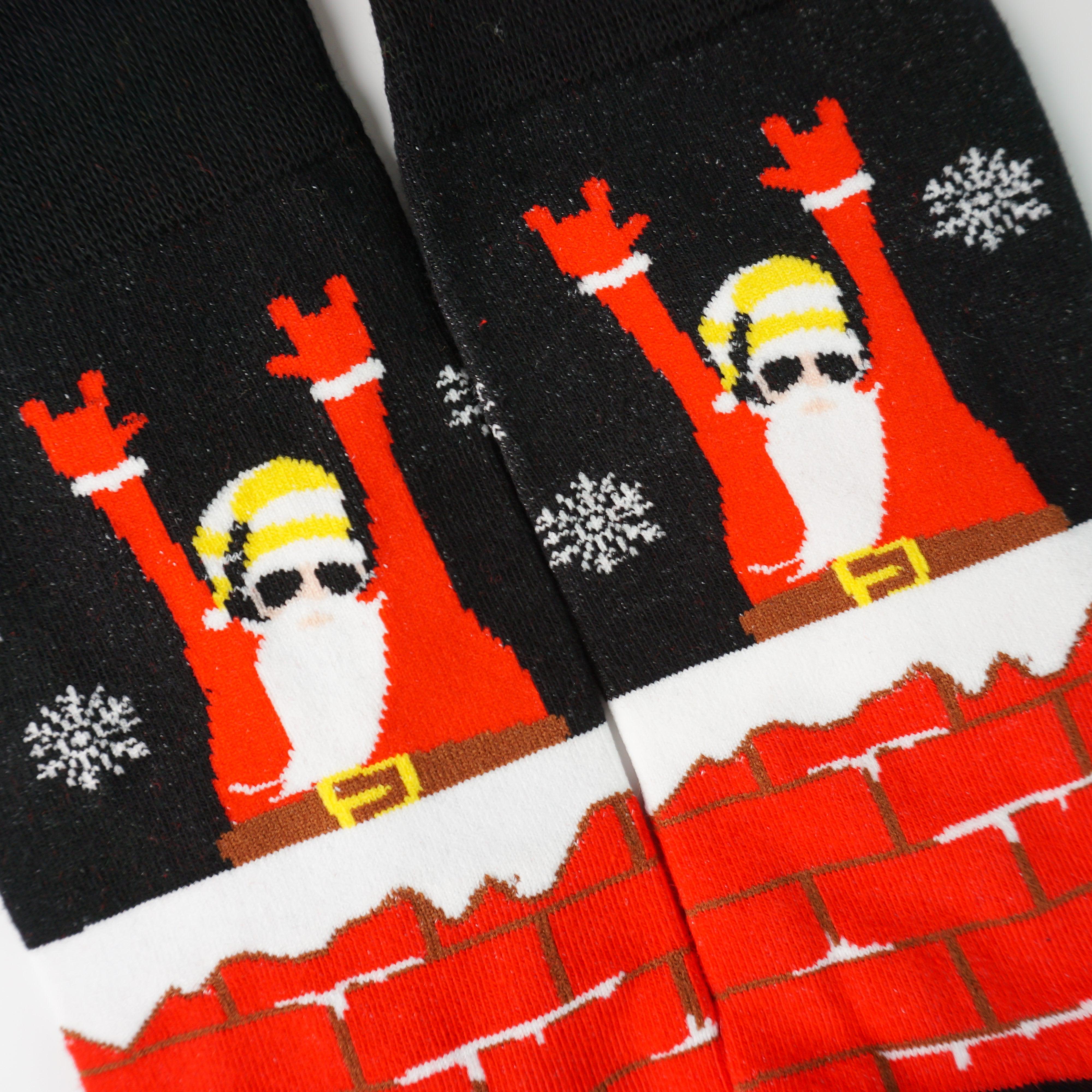 The Coolest Santa Print Socks
