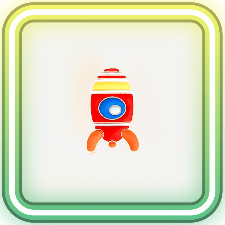 Rocketship Glowing Charm