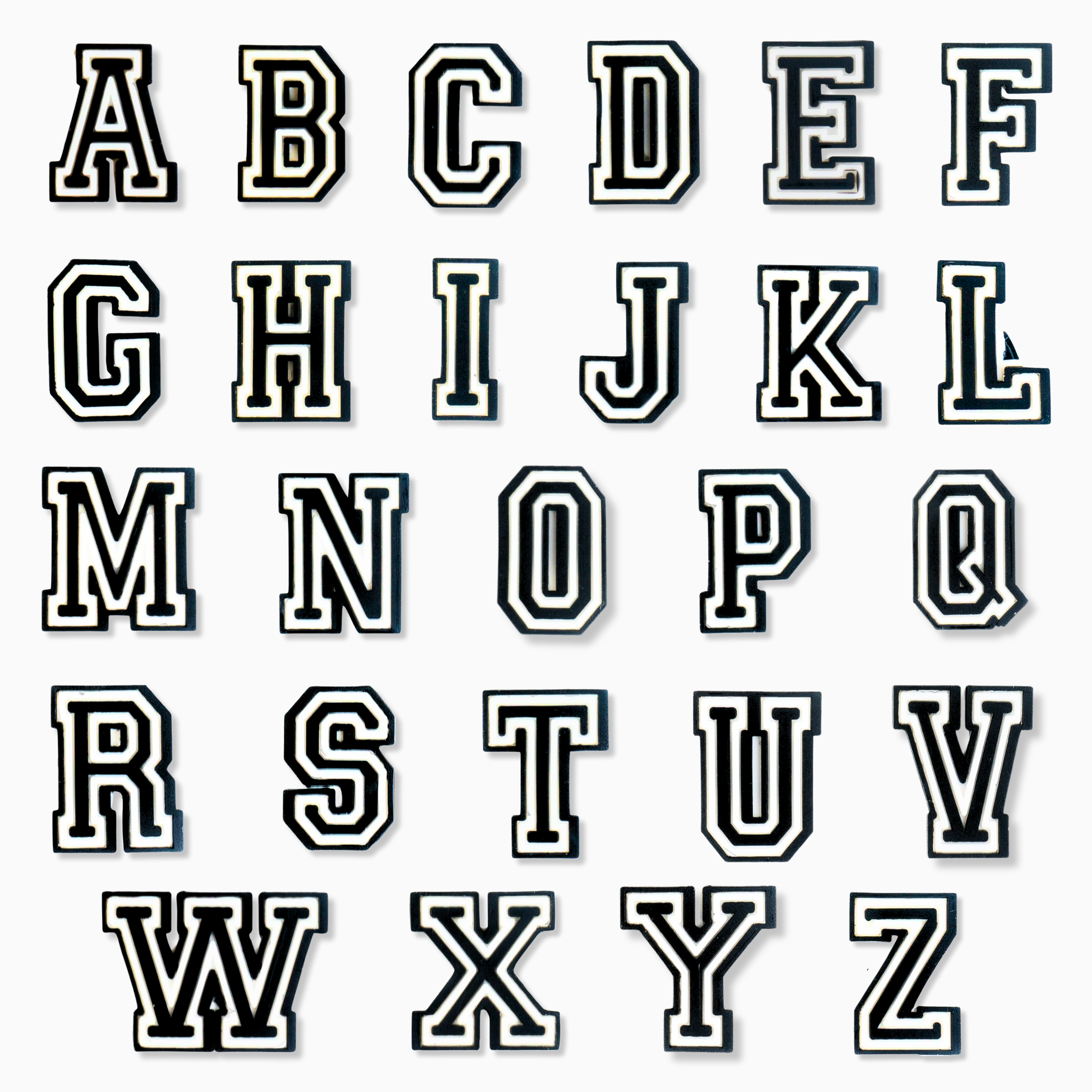 Black Alphabet Charm