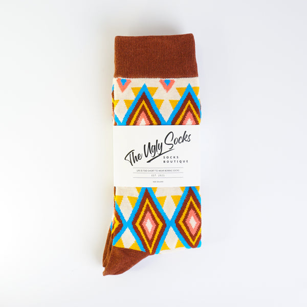 Brown Pattern Socks