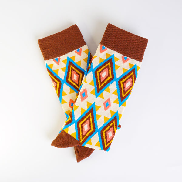 Brown Pattern Socks