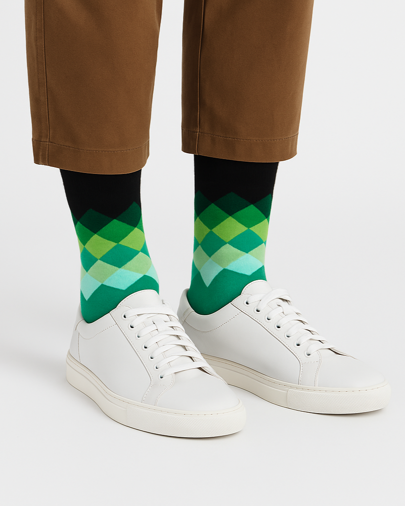 Faded Diamond Socks