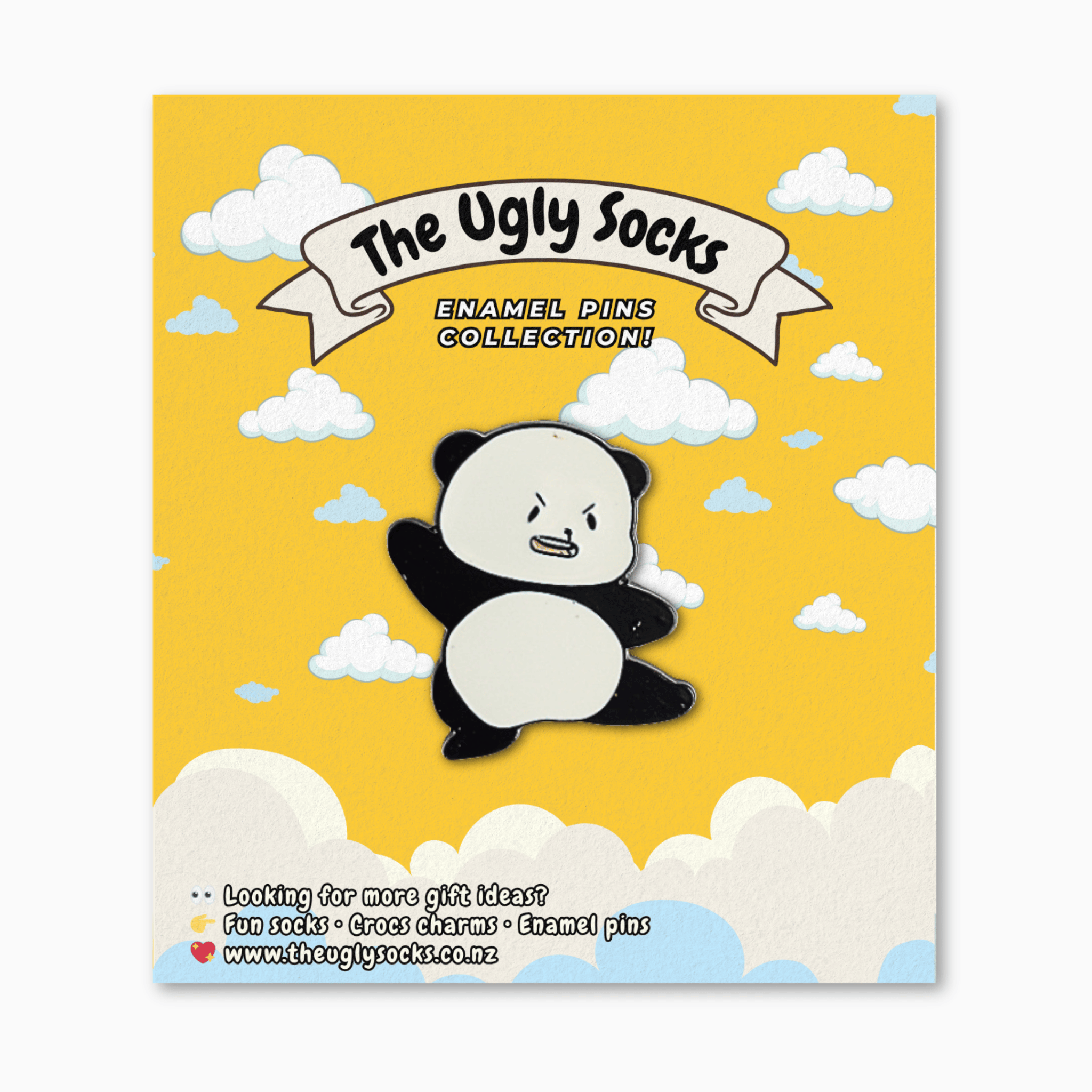 Panda With Attitude Enamel Pin