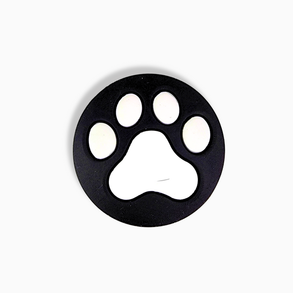 Black and White Paw Charm