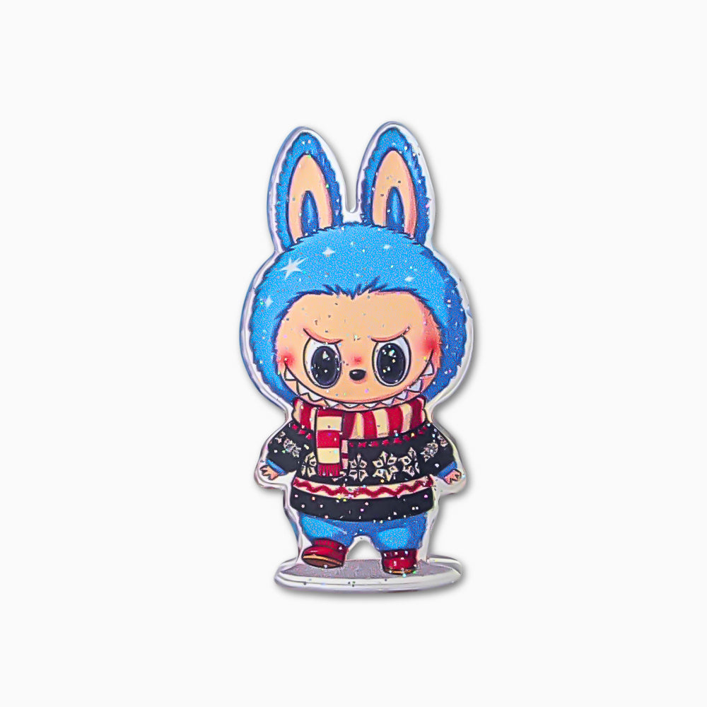 Blue Winter Labubu Acrylic Charm