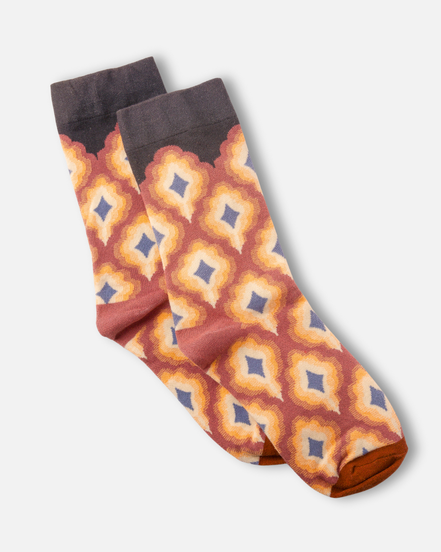 Brown Pattern Socks