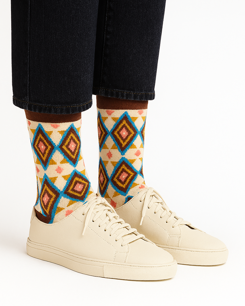 Brown Pattern Socks