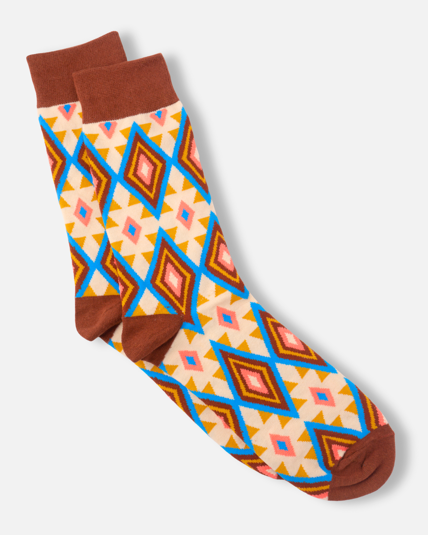 Brown Pattern Socks
