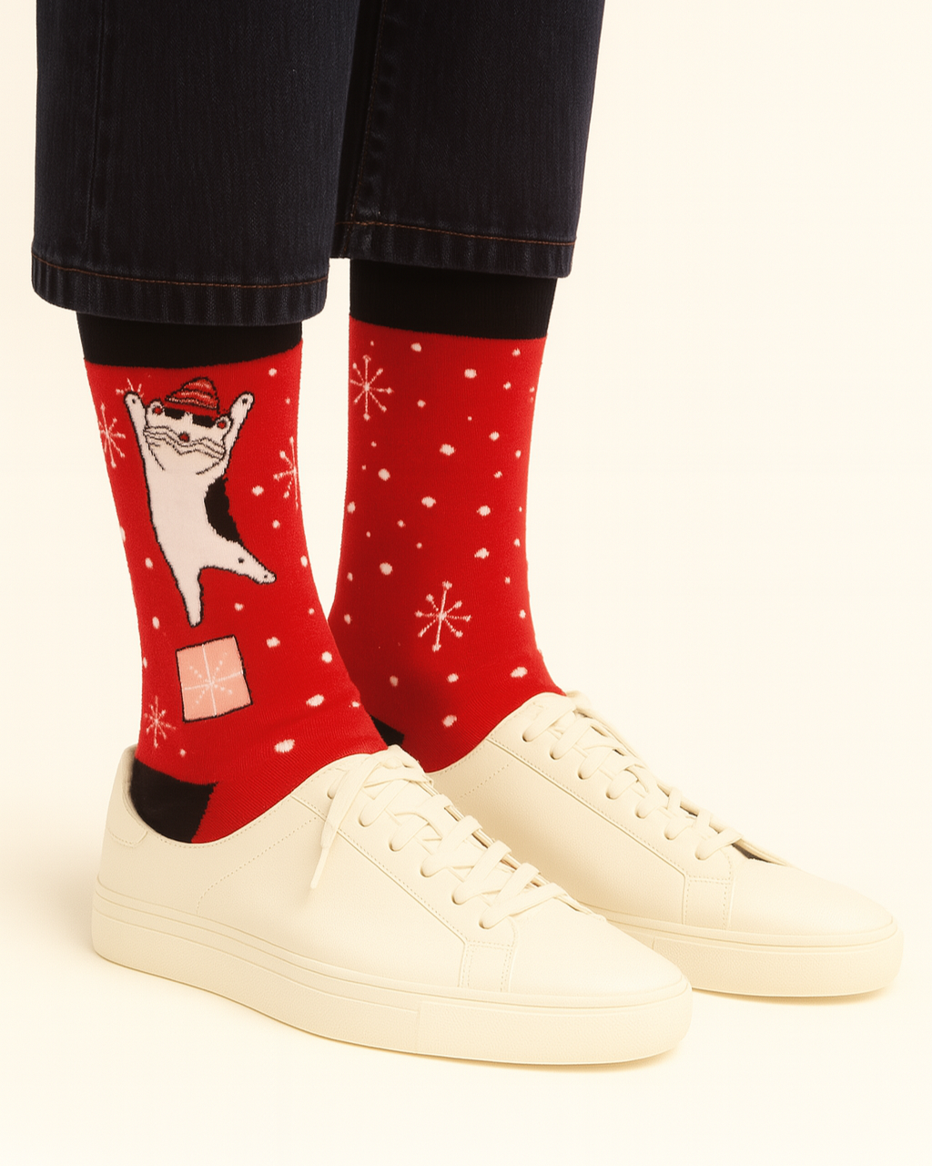 Christmas Cat Socks