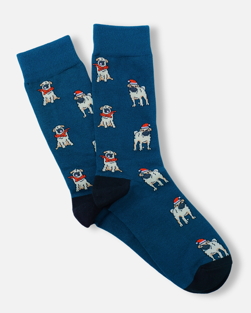 Christmas Pug Socks