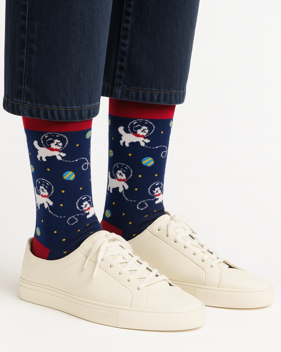 Doggo In Space Print Sock