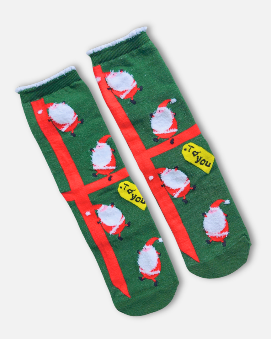 Green Santa Socks