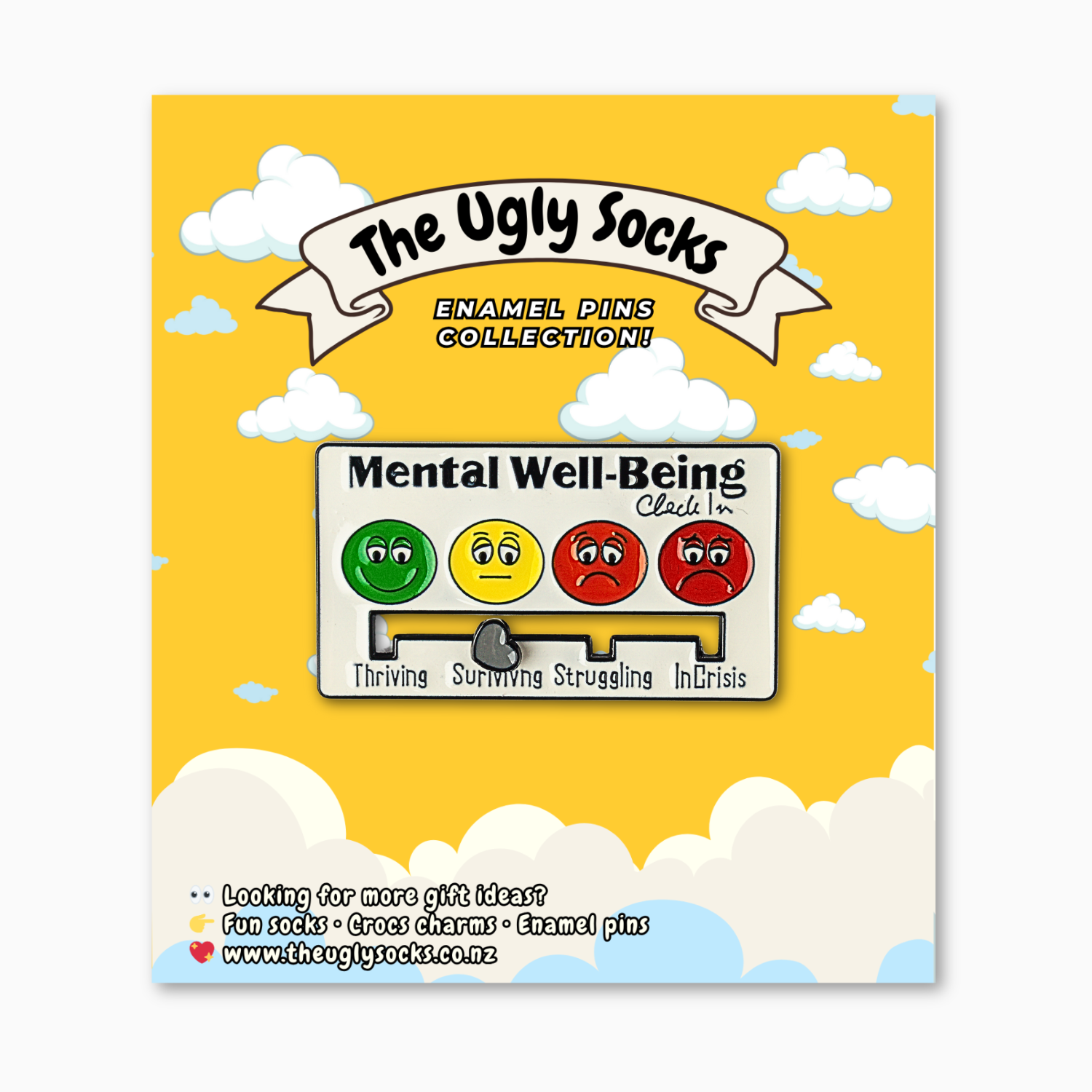 Mental Well Scale Enamel Pin
