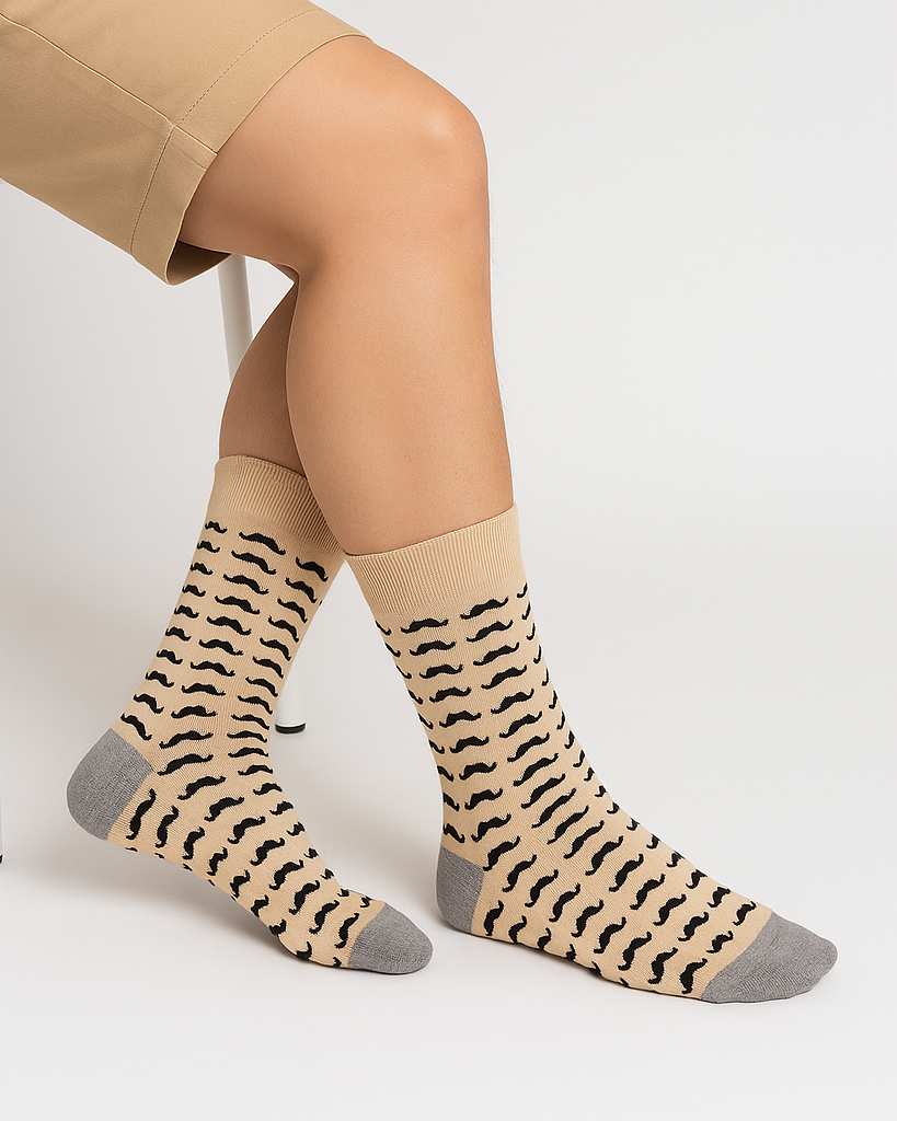 Mustache Socks