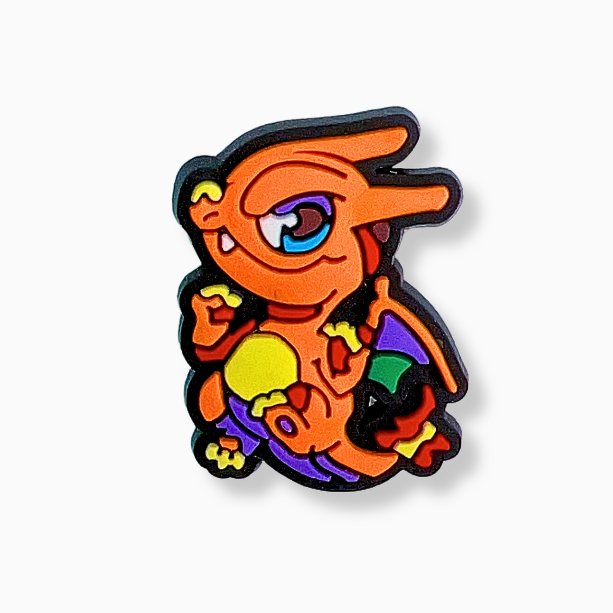 Orange Fire Dragon Shoe Charm