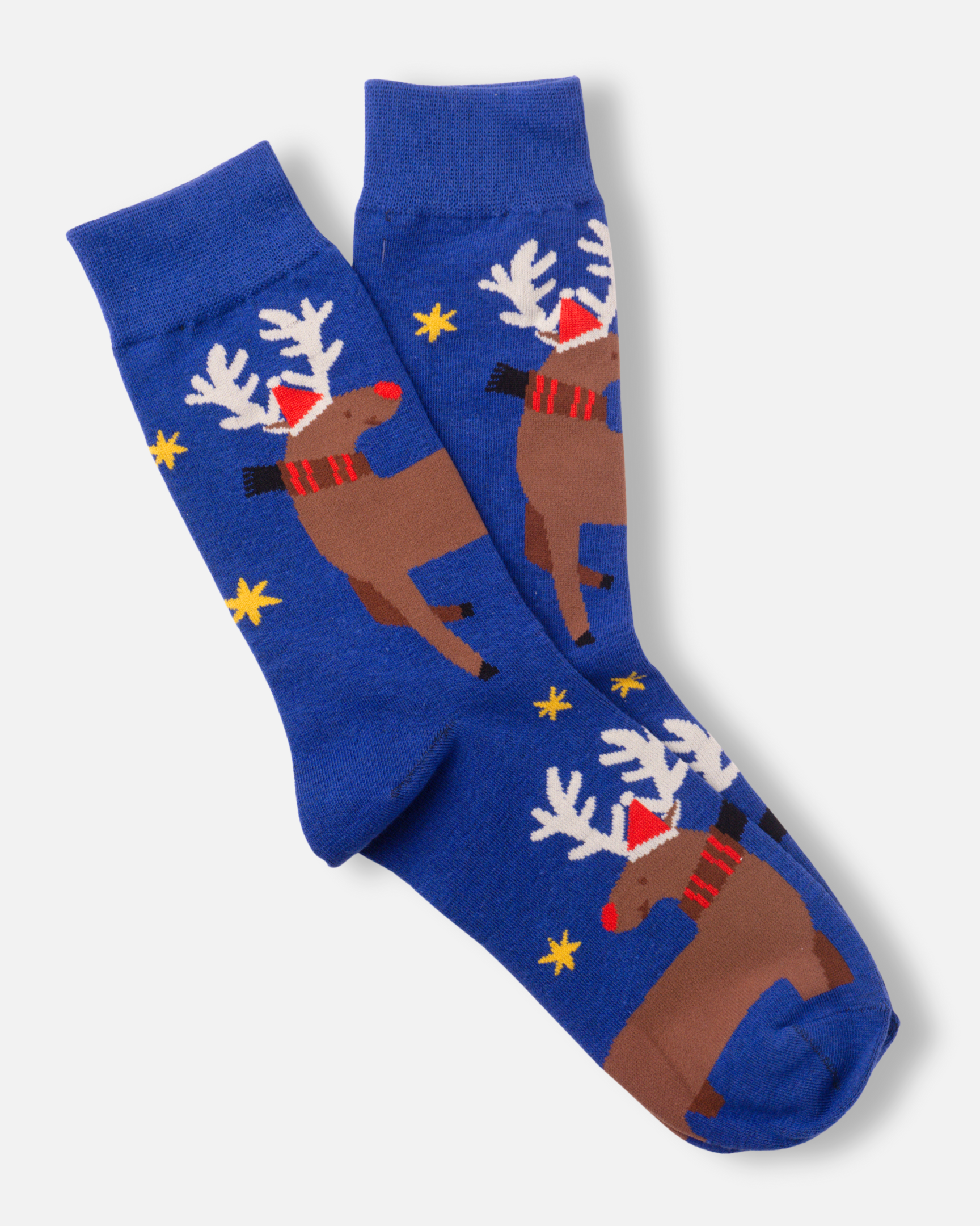 Blue Reindeer Socks