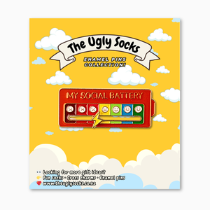 Social Battery Enamel Pin