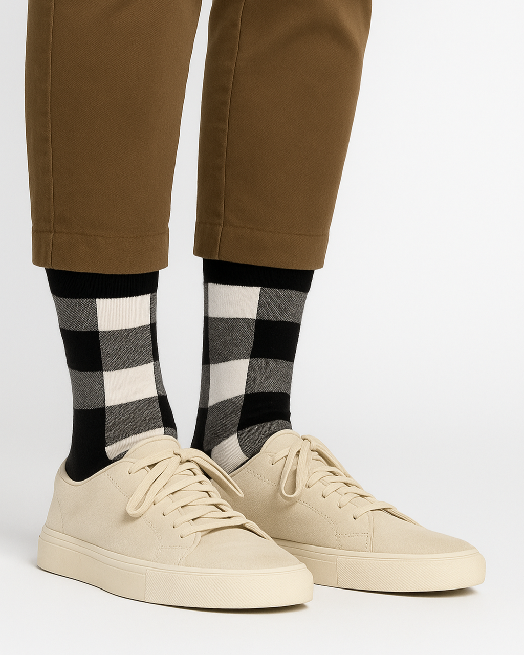 Squared Black & White Socks