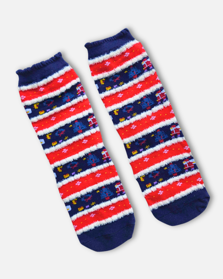 Stripe Christmas Socks