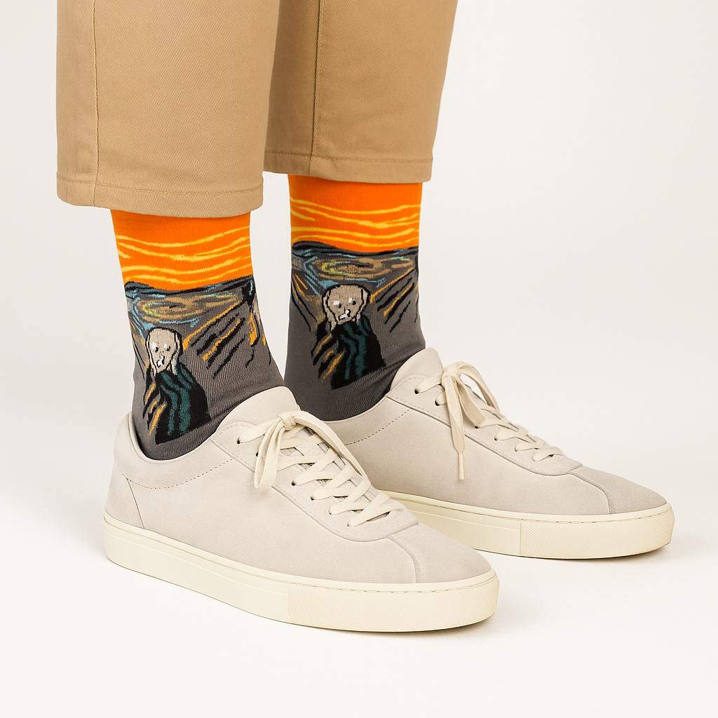 The Scream Painting  Socks